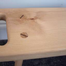Handmade Beech Wood Stool Scandinavian Design Carry Stool - thumbnail 2