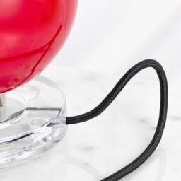 Carmen Bold Red Hand Blown Glass Table Lamp - thumbnail 3