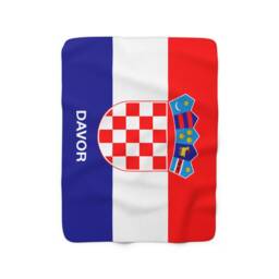Croatia Fleece Blanket, Croatia Flag Blanket, Of Croatia, Custom Personalized Country Gift, Name - thumbnail 2