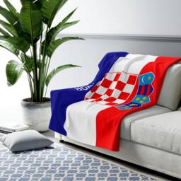 Croatia Fleece Blanket, Croatia Flag Blanket, Of Croatia, Custom Personalized Country Gift, Name