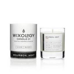 Bourbon Scented Soy Candle, Rocks Glass, Gift For Him - thumbnail 1