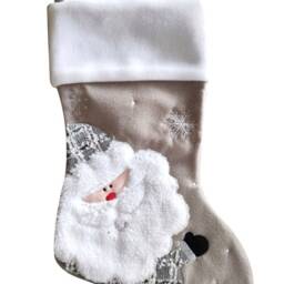 Personalised Silver Grey Santa Deluxe Christmas Stocking, Personalized Gift, Personalised Grey Stocking - thumbnail 3