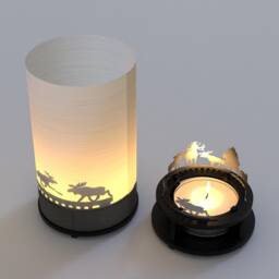 Moose Premium Gift Box - Silhouette Motif Candle For Shadow Play, Wildlife Lovers, Home Decor Enchant With Majestic Shadows - thumbnail 4