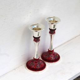 Candle Holders, Home Accessories, Judaica, Candlestick, Wedding Candles Holder, Table Decoration Set, Bat Mitzvah Gift, Shabbat Holder - thumbnail 2