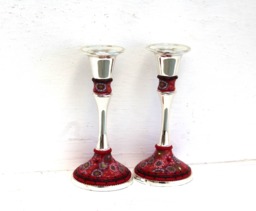 Candle Holders, Home Accessories, Judaica, Candlestick, Wedding Candles Holder, Table Decoration Set, Bat Mitzvah Gift, Shabbat Holder - thumbnail 1