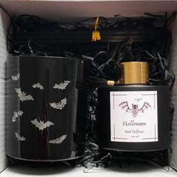 Halloween Diffuser & Candle Gift Set, Spooky Home Decor, Black - thumbnail 4