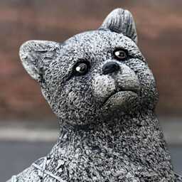 Handmade Concrete Kitten Statue Outdoor Cement Cat Sculpture Garden Animal Figurine Pet Memorial Decor Patio Kitty Art Lover Gift - thumbnail 2
