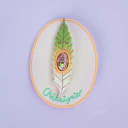 Wall Sculpture - Botanical Herbarium Chestnut - Art & Poetic Talisman Inspired By Nature - thumbnail 1