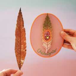 Wall Sculpture - Botanical Herbarium Chestnut - Art & Poetic Talisman Inspired By Nature - thumbnail 2