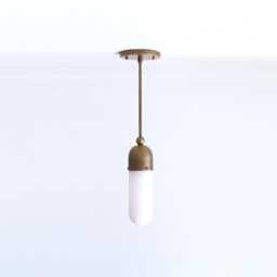 Brass Pendant Light With Alabaster Shade, Modern Light, Ul Listed, No.0270 - thumbnail 1