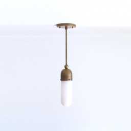 Brass Pendant Light With Alabaster Shade, Modern Light, Ul Listed, No.0270