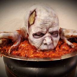 Freezer Head Platter Halloween Gore Prop Full Size - thumbnail 2