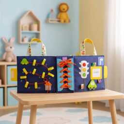 Quiet Book For Toddlers - Sensory Learning Toy Minimoms - thumbnail 4