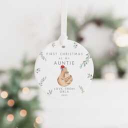 Baby's First Christmas Ornament - As My Uncle Gift 1st As My Bauble Xmas Tree Decoration - thumbnail 4