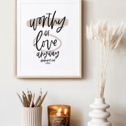 Enneagram 3 Sleeping At Last Lyrics Print - Poster Three Minimal Wall Art Neutral Encouraging Gifts - thumbnail 2