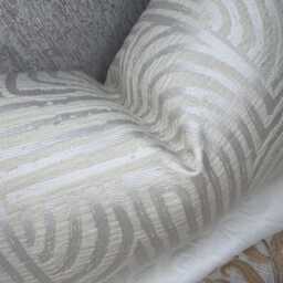 Handmade Lumbar Natural Ivory Cushion Cover, Geometric Pillow Case 12x20 - thumbnail 3