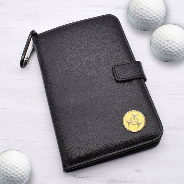 Bio Hazard Design - Personalised Leatherette Golf Organiser Complete With Divot Repairer, Marker, Tees, Scorecard & Pencils - image 1