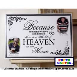 In Memory Of Grandparent Mum Dad Wife Husband Brother Sister Child Personalised Memorial Framed Picture Photo Canvas Print Christmas Gift - thumbnail 3