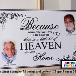 In Memory Of Grandparent Mum Dad Wife Husband Brother Sister Child Personalised Memorial Framed Picture Photo Canvas Print Christmas Gift - thumbnail 2