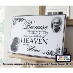 In Memory Of Grandparent Mum Dad Wife Husband Brother Sister Child Personalised Memorial Framed Picture Photo Canvas Print Christmas Gift - thumbnail 1