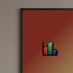 Runescape Max/Total Level Print Video Osrs Games Gifts For Him Gradient Pixel Art Old School Gamer - thumbnail 2
