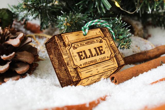 Personalised Soap Maker Christmas Ornament Gift Wood Custom Bauble Laser Engraved Rustic Wooden Name Tree Decoration Irish - image 1