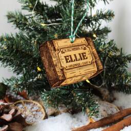 Personalised Soap Maker Christmas Ornament Gift Wood Custom Bauble Laser Engraved Rustic Wooden Name Tree Decoration Irish - thumbnail 3