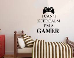 Gamer Wall Decal Video Game Controller, Removable Art 3050 - thumbnail 1