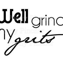 Grind My Grits, Digital File, Kitchen Art, Kiss Black & White Southern Sign, Gallery Wall Decor, Word Art - thumbnail 3