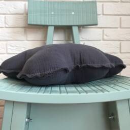 Grey Cloud Muslin Pillow Kids Room Decor - thumbnail 4