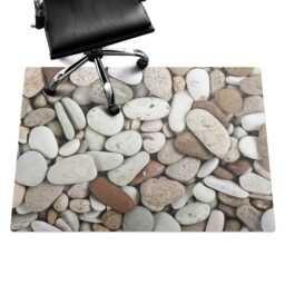 stones On The Beach Desk Chair Mat, Beige Computer Office Texture Gaming Floor Protector - thumbnail 2