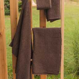 Linen Towel Set. Waffle Towels. Bath Towel - thumbnail 3
