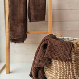 Linen Towel Set. Waffle Towels. Bath Towel - thumbnail 2