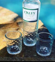 Oxley Gin Liquor Bottle Drinking Glasses Set Or Tall Candle - thumbnail 1