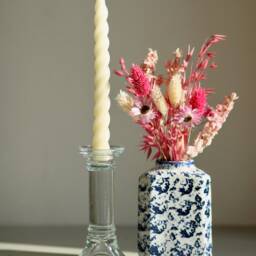 Beeswax Soy Blend Twist Candles Vanilla Cream Taper Candles - Set Of 2 - thumbnail 3