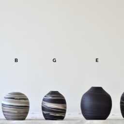 Marbled Clay Vase Black & White Agateware Ceramic Bud Vase, Nerikomi Porcelain Vases, Wabi Sabi Decor - thumbnail 2