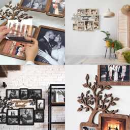 Personalized Family Tree - Large Photo Collage Frame, Custom Wooden Picture Frames, Wall Art Gallery, Decor, Housewarming Gift - thumbnail 4
