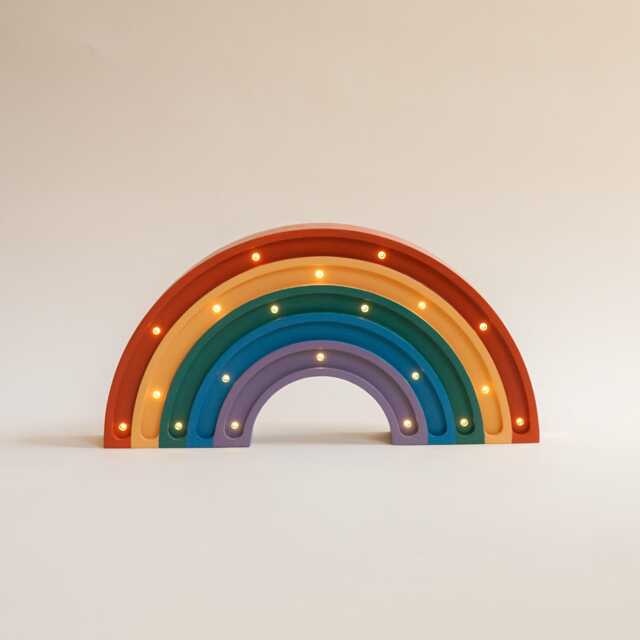Handmade Wooden Blue Rainbow Lamp - Perfect Baby Gift & Nightlight For Kids' Bedrooms, Kids Lamp, Gift, Desk - image 1