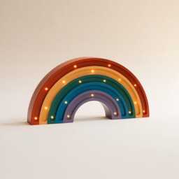 Handmade Wooden Blue Rainbow Lamp - Perfect Baby Gift & Nightlight For Kids' Bedrooms, Kids Lamp, Gift, Desk - thumbnail 3