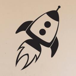 Space Rocket Vinyl Wall Decal - Custom Stickers - thumbnail 1