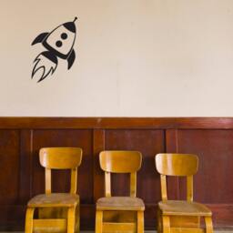 Space Rocket Vinyl Wall Decal - Custom Stickers - thumbnail 2