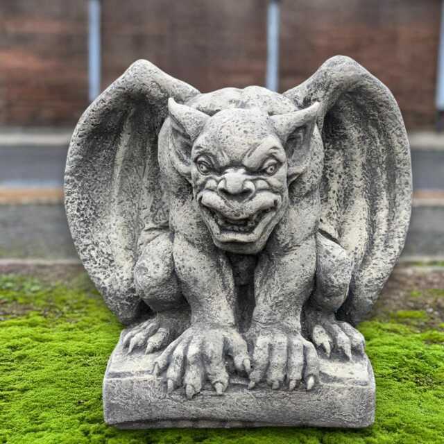 Large Gargoyle Statue Gothic Garden Decor Concrete Guardian Sculpture Handmade Protector Figurine Stone Yard Ornament Gift - image 1