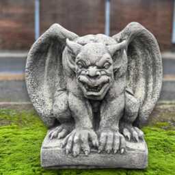 Large Gargoyle Statue Gothic Garden Decor Concrete Guardian Sculpture Handmade Protector Figurine Stone Yard Ornament Gift - thumbnail 1