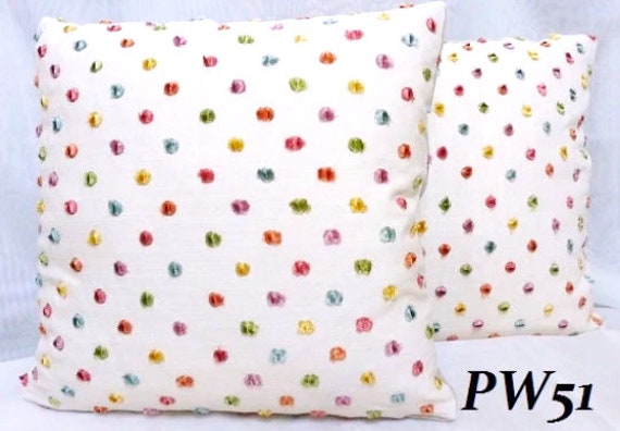 Kravet-Dew Drop Confetti-Decorative Throw Pillow Cover Velvet Polka Dot Linen Accent Made To Order - image 1