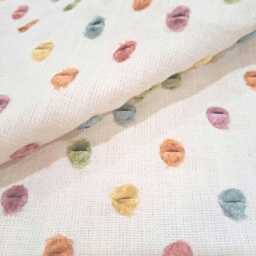 Kravet-Dew Drop Confetti-Decorative Throw Pillow Cover Velvet Polka Dot Linen Accent Made To Order - thumbnail 2