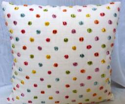 Kravet-Dew Drop Confetti-Decorative Throw Pillow Cover Velvet Polka Dot Linen Accent Made To Order - thumbnail 3