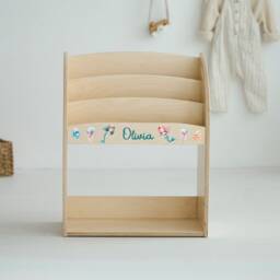 Personalized Toddler Bookshelf, Montessori Nursery Bookcase, Plywood - thumbnail 2