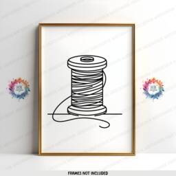 Minimalist Sewing Wall Art - Set Of 3 Prints - Sew Poster Artwork Line Drawing Design Craft Room Decor Gifts Seamstress Sign - thumbnail 3