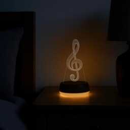 Treble Clef Led Night Light, Music Gift, Gifts For Her, Him, Musician Lights, Bedroom Light - thumbnail 3