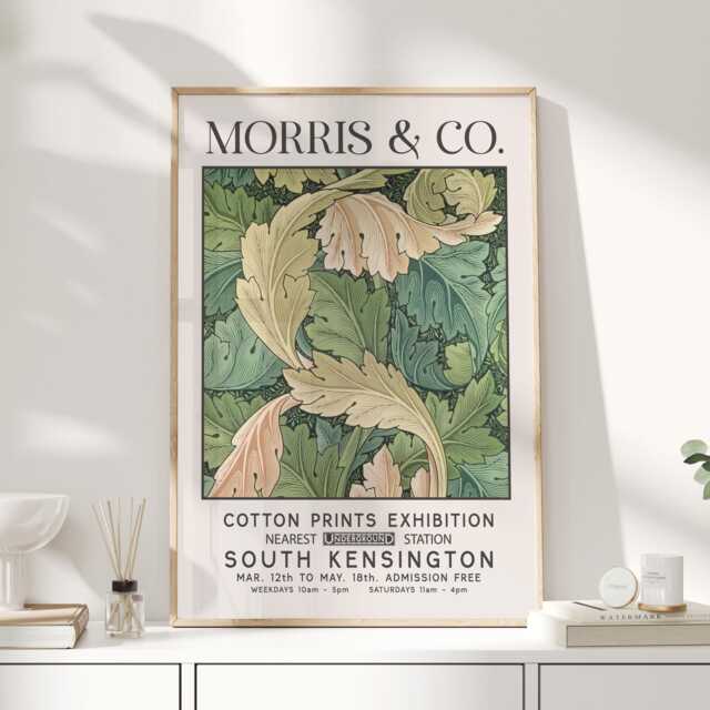 Morris & Co, William Print, Art, Exhibition Poster, Morris, Flower Market Print - image 1